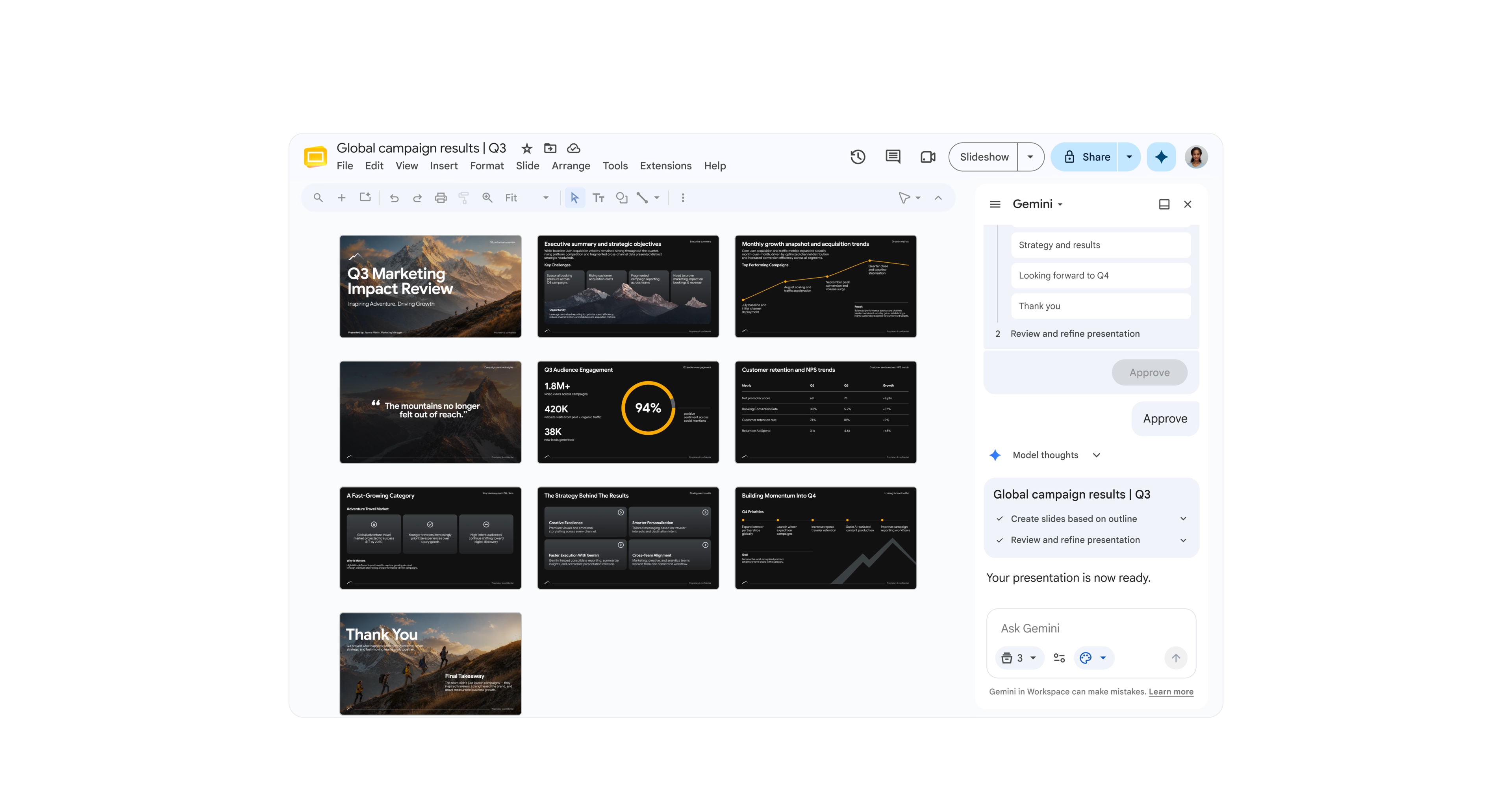 Google Slides follows PowerPoint into AI prompt-to-deck creation