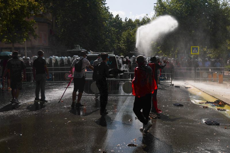 Demonstration against the government in Tirana