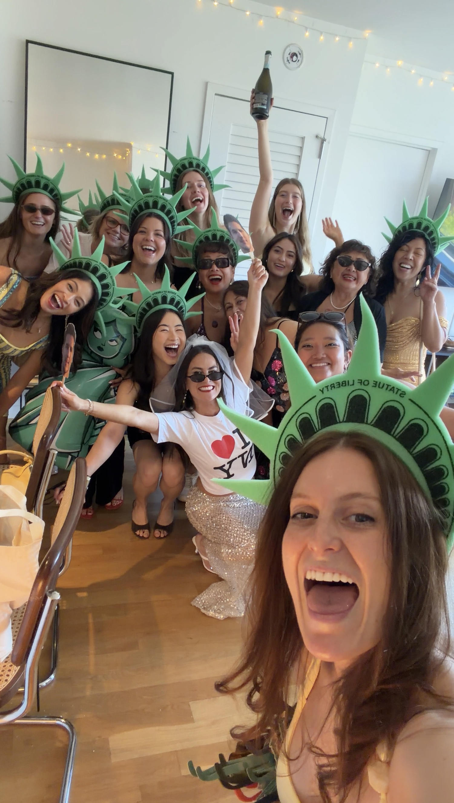 The whole bachelorette party of Alex's