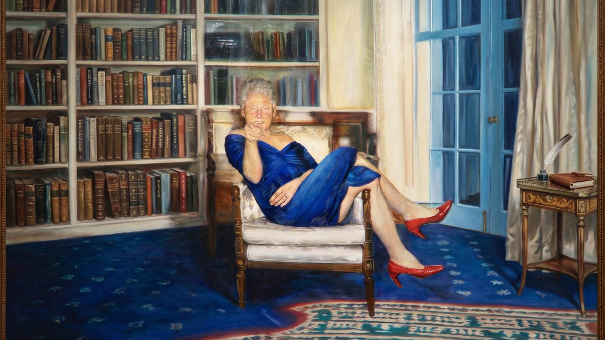 Epstein’s secret message hidden in the Bill Clinton painting