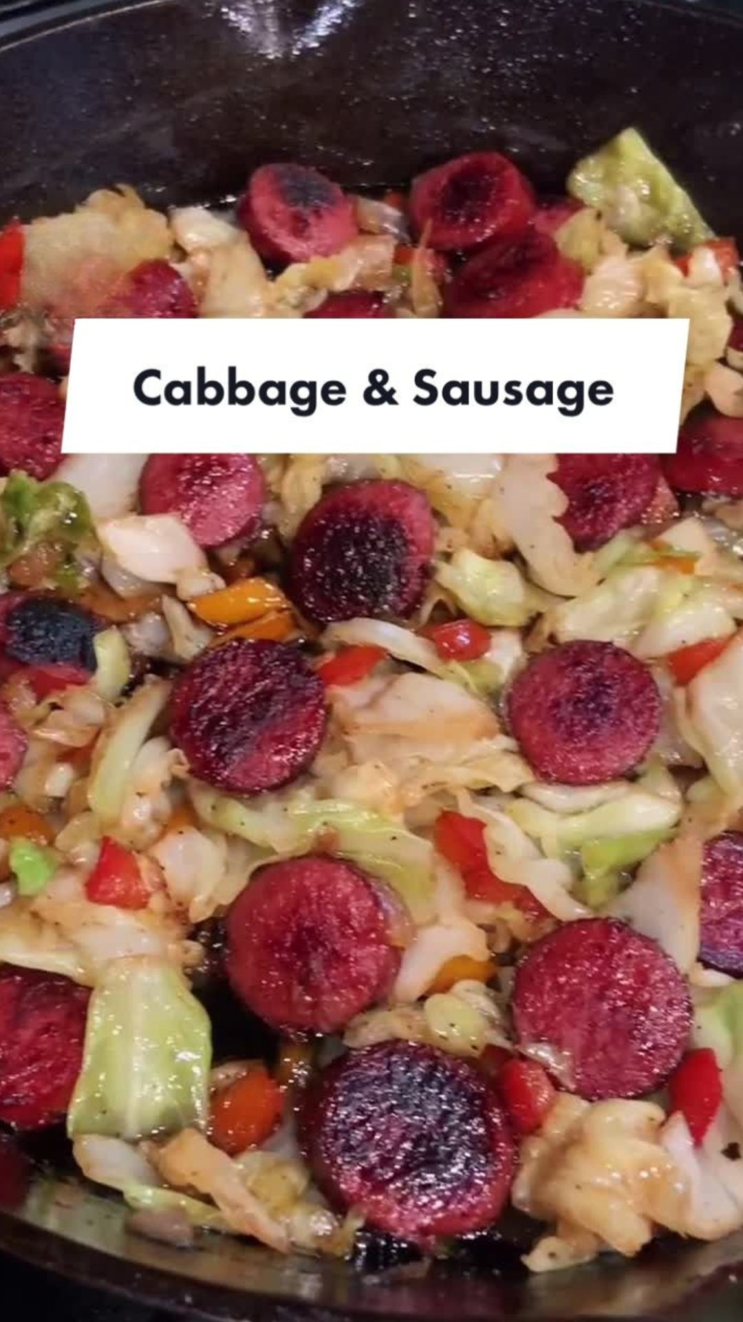 Sweet and savory cabbage with sausage recipe