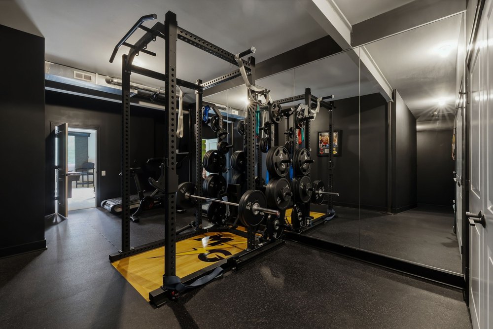 Private gym at Myles Garrett's Cleveland home