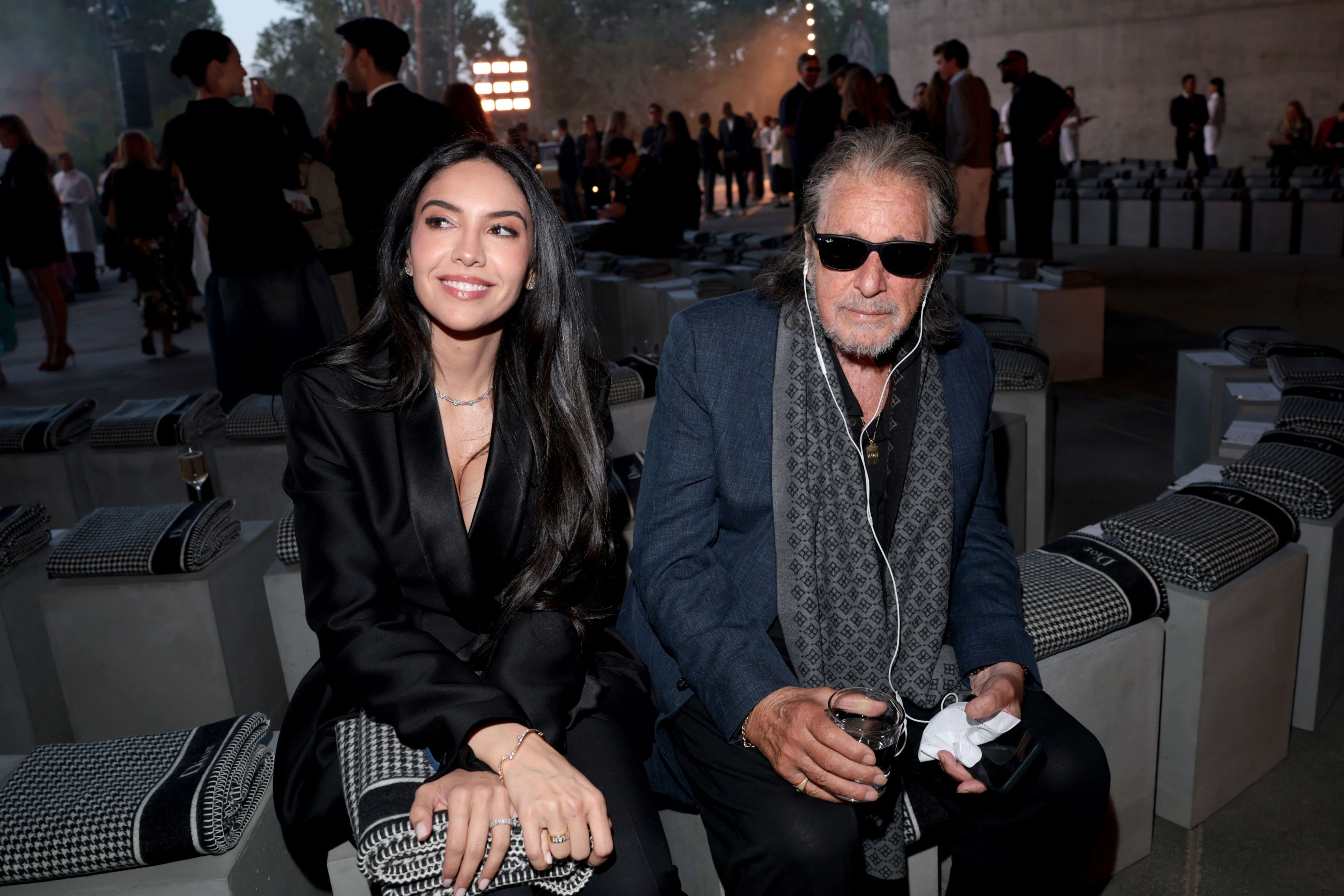Al Pacino, 86, has been in a relationship with 32-year-old Noor Alfallah since 2022. They share a son named Roman Pacino, born in June 2023 (Getty)
