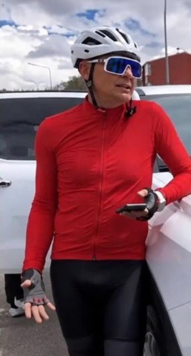 Mehmet Fatih Çiçekli (pictured) has been sacked after posting images of himself wearing Lycra