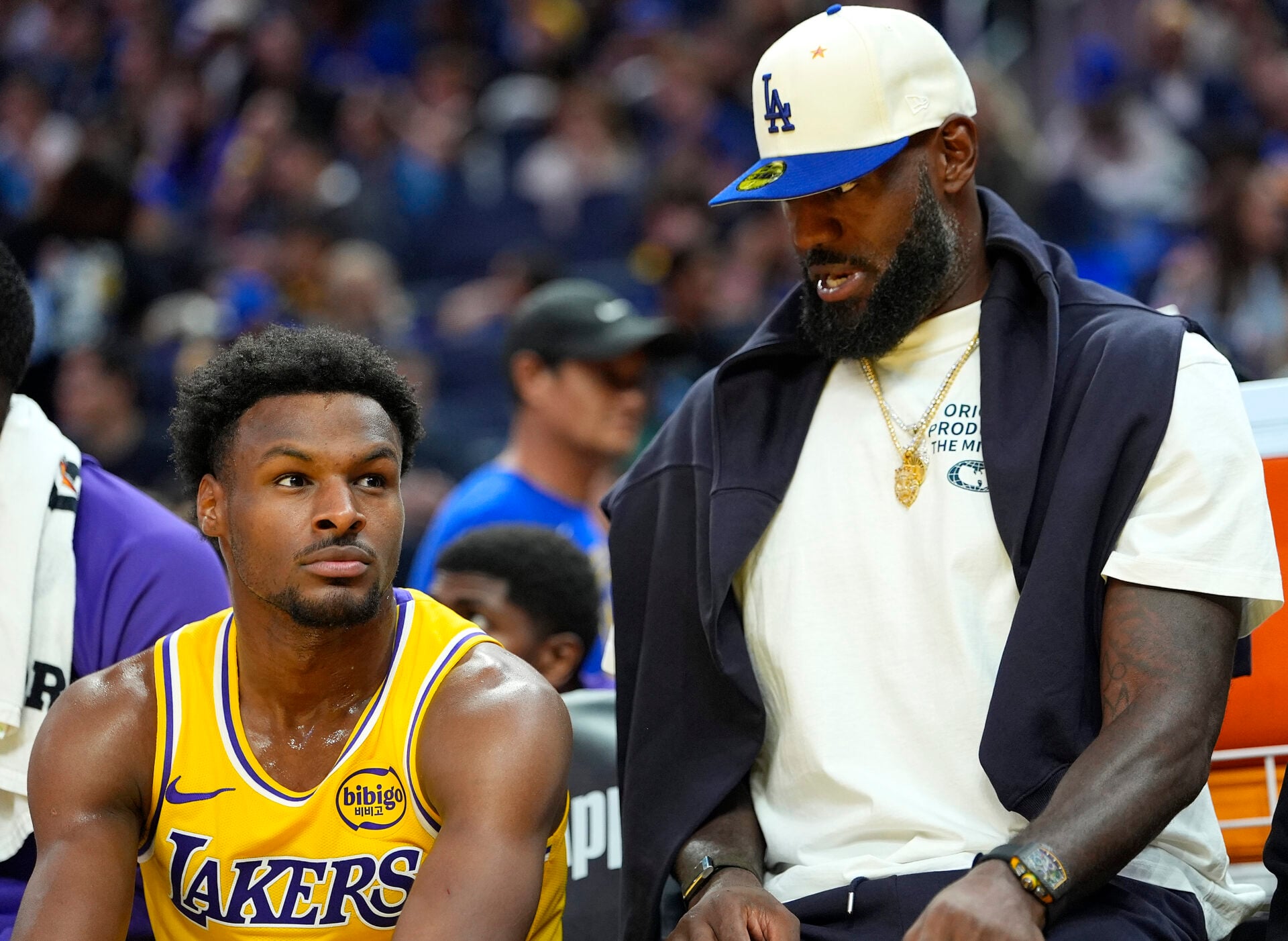 Bronny James shares his true thoughts on his father LeBron potentially joining the Warriors