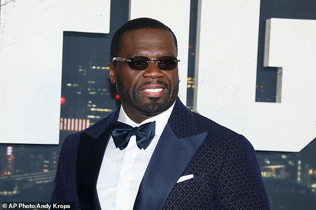 50 Cent pictured at the premier of the 'Fightland' TV series in New York on Tuesday