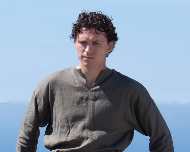 Tom Holland on the set of The Odyssey