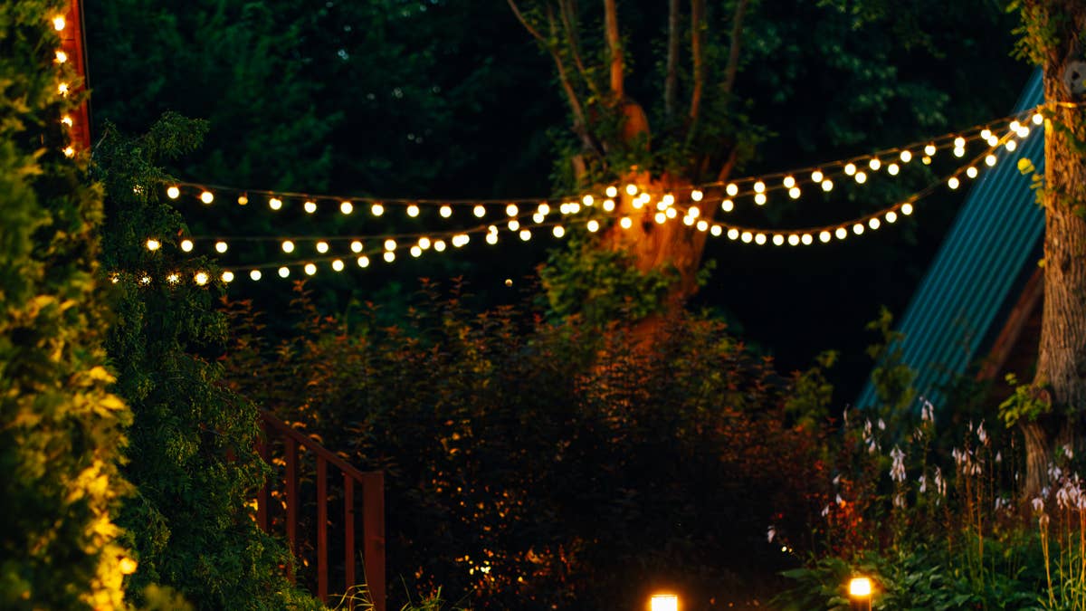 garden-boardwalk-path-illuminated-by-string-lights-at-night