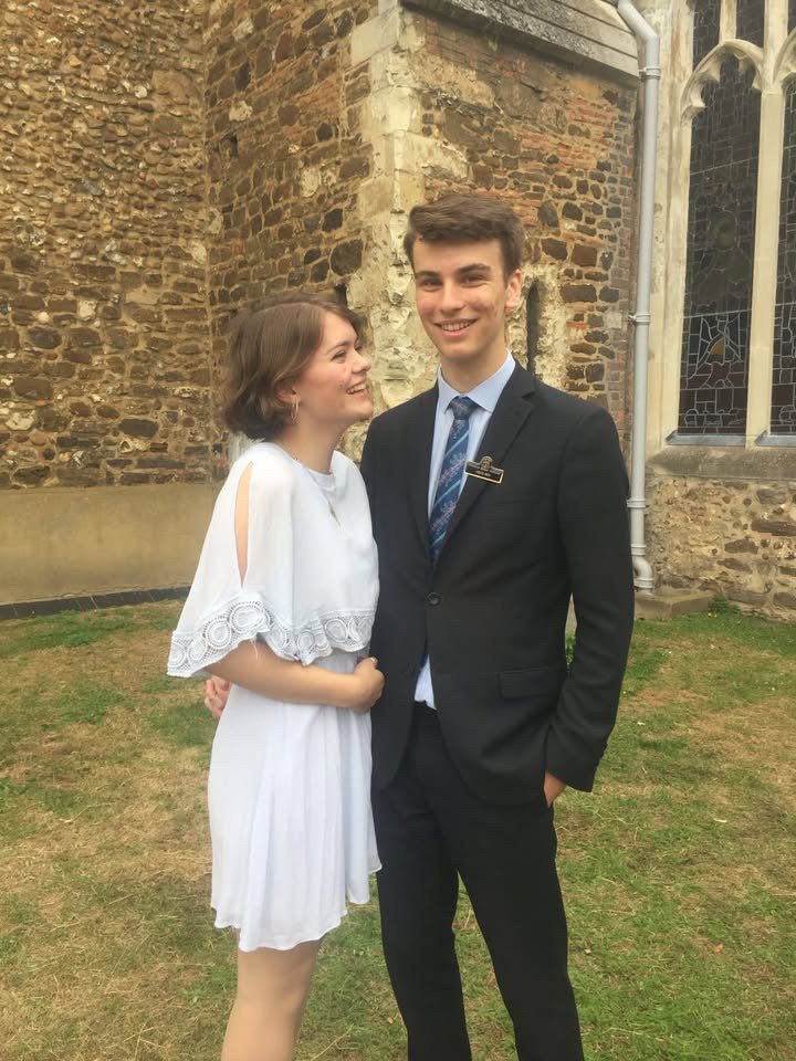 Kate Rice and her fiance, Stepan, pose for a picture together.