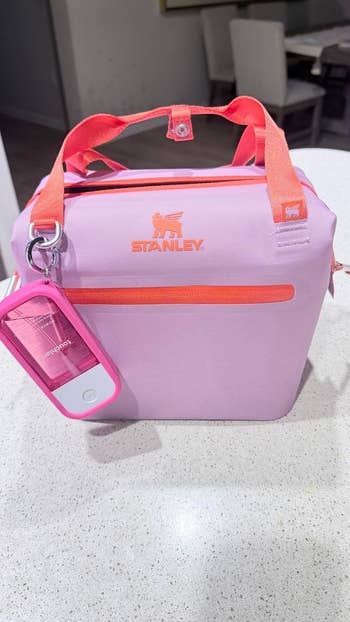 portable bag with touchland hand santizier