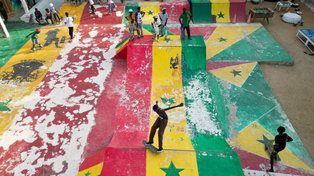 Senegal's first skate park in the Ngor neighborhood of Dakar is a major hangout for young riders who hope to represent their country at the Games