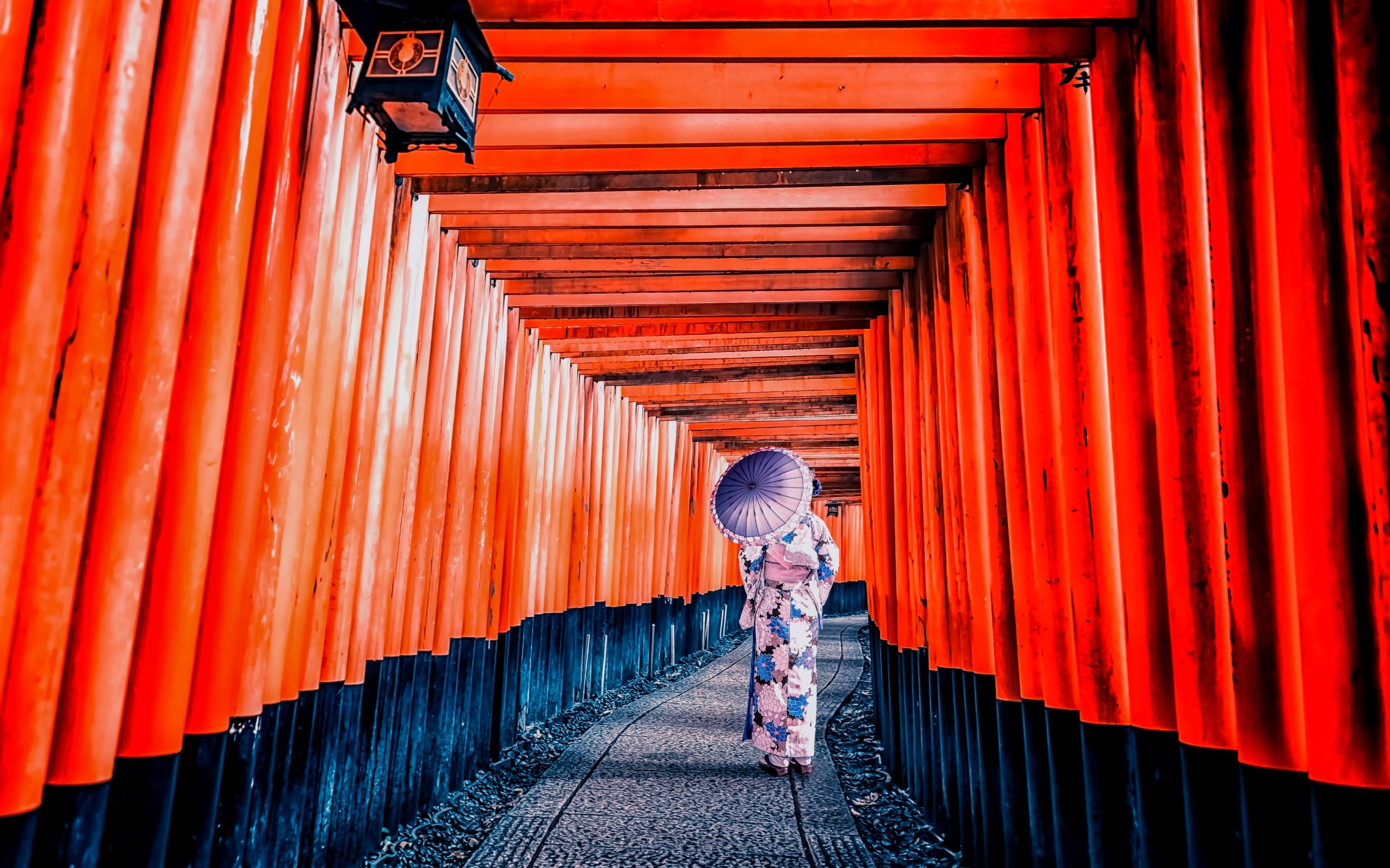 The Fushimi Inari Taisha shrine in Kyoto, Japan