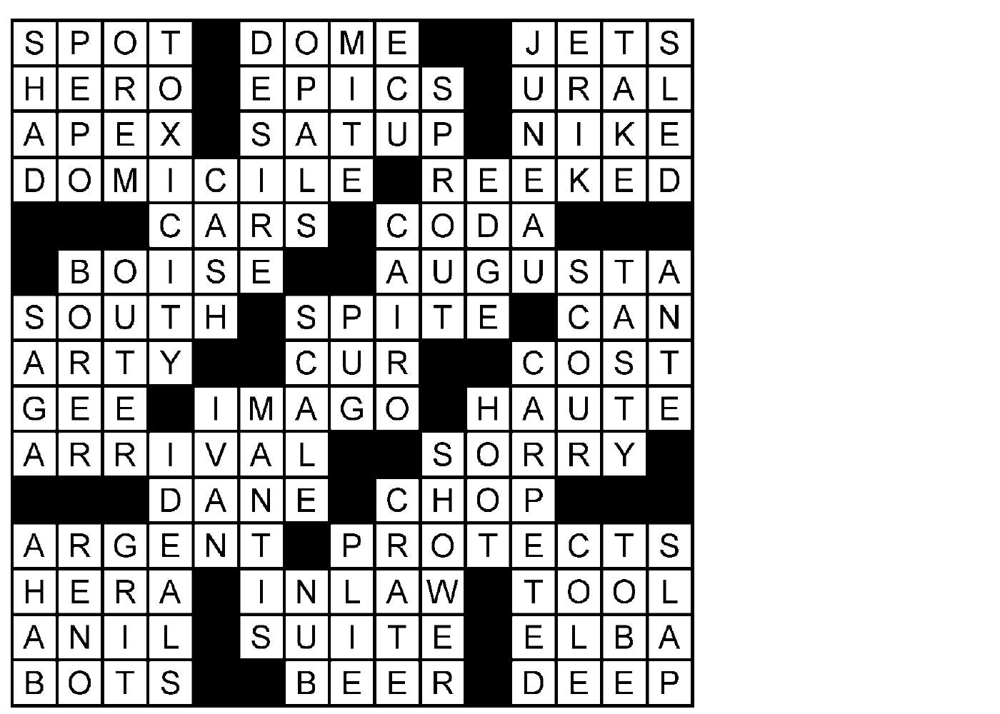 Puzzle solutions for Thursday, Jul. 23, 2026
