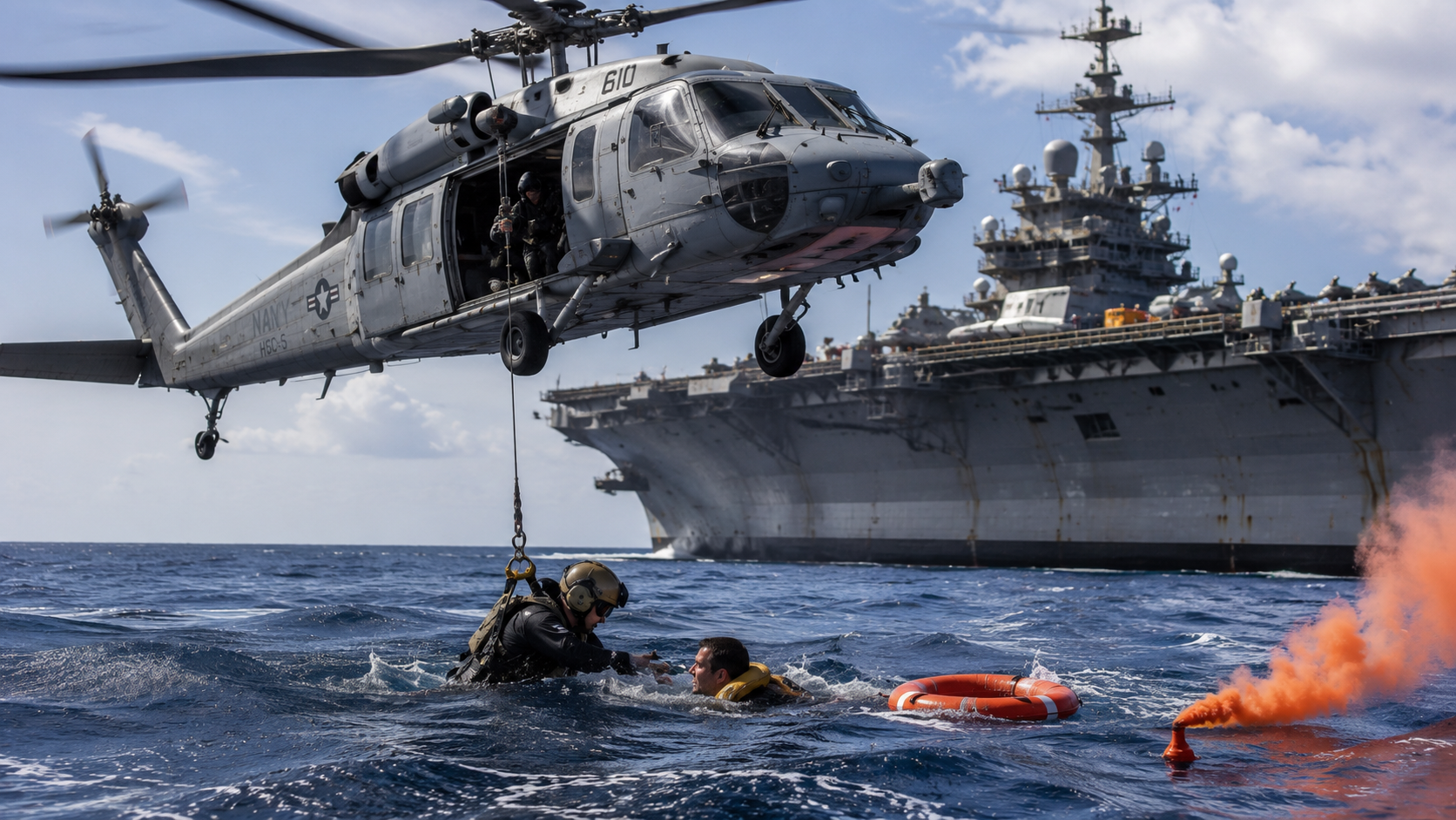 Man overboard - what happens when a sailor falls from a carrier