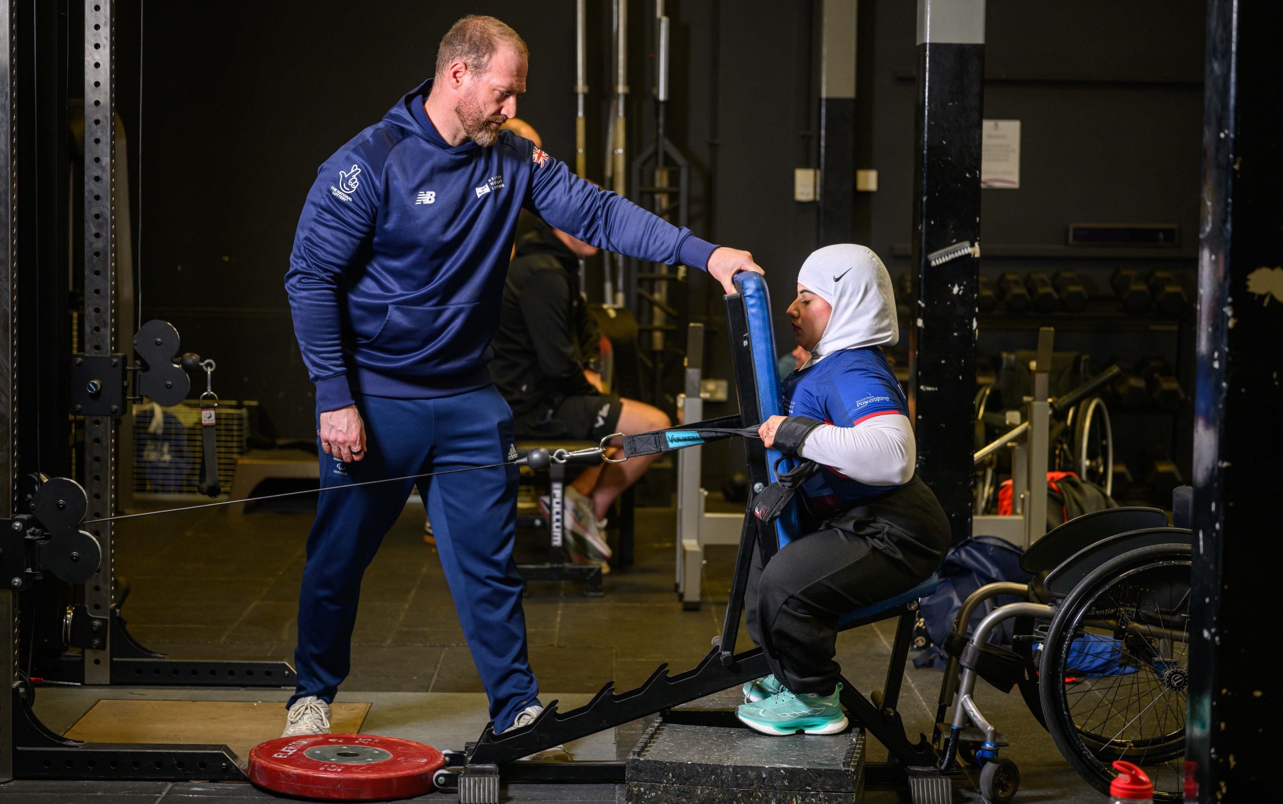 Para powerlifter Doaa Shayea and her coach