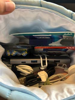cable organizer in a bag