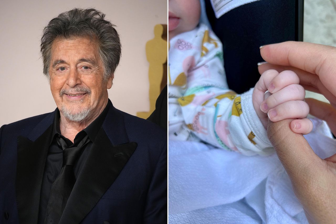 Al Pacino on March 10, 2024 in Hollywood, California; Al Pacino and Noor Alfallah's son.