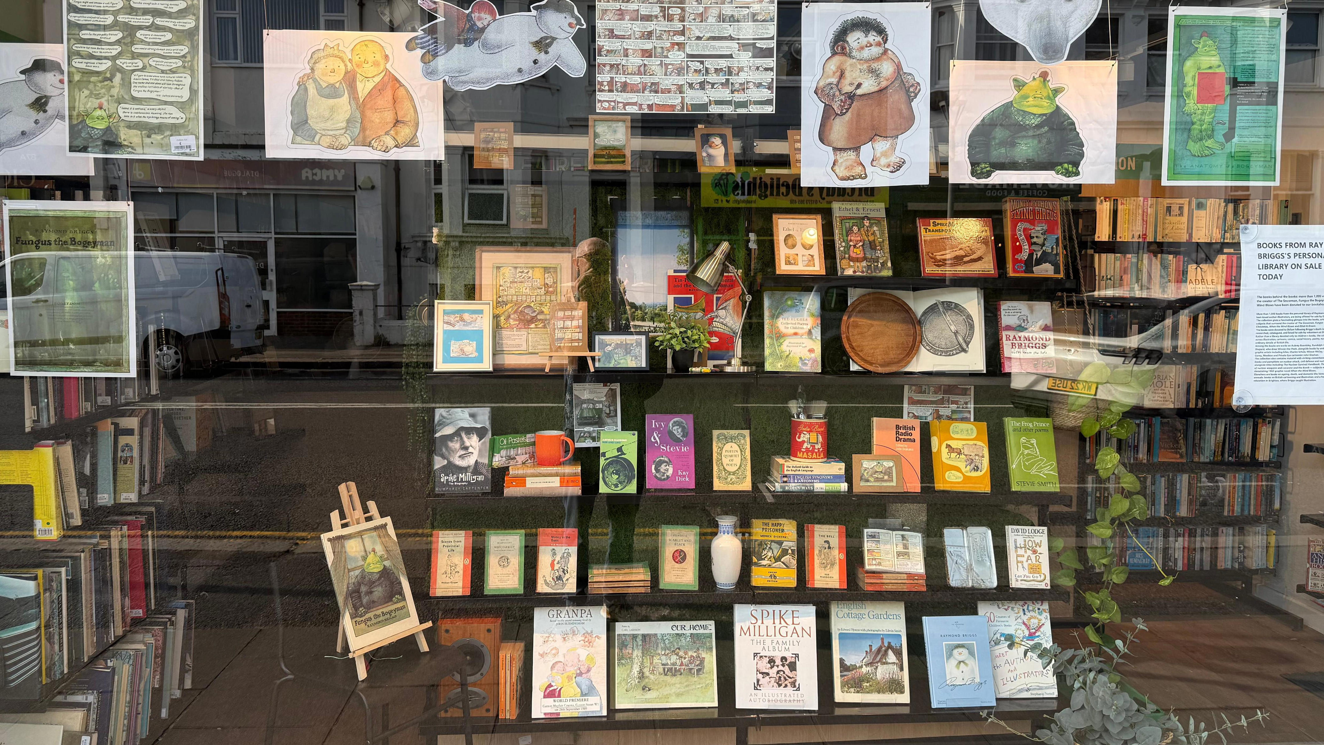 The author and illustrator's personal library is on sale at Oxfam in Hove