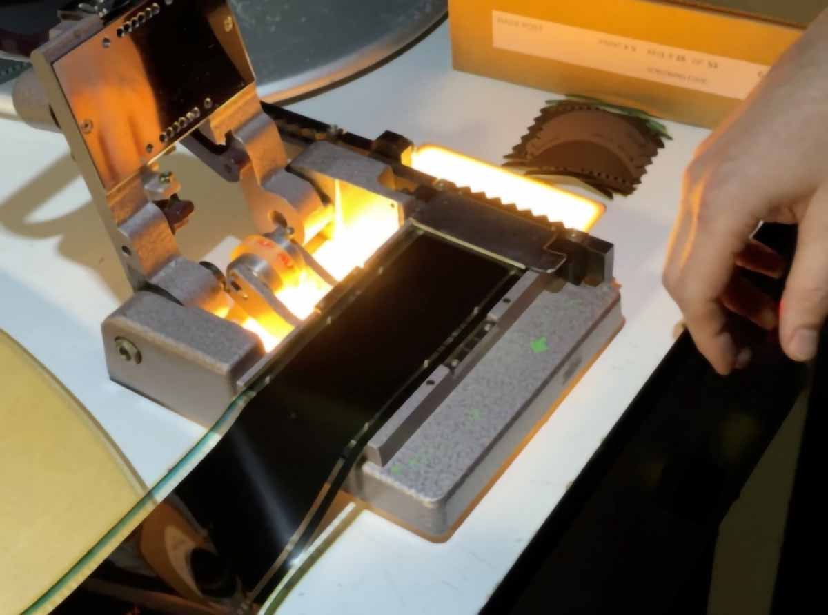 Oppenheimer's film taped by the Science Museum'sprojection team using a splicer