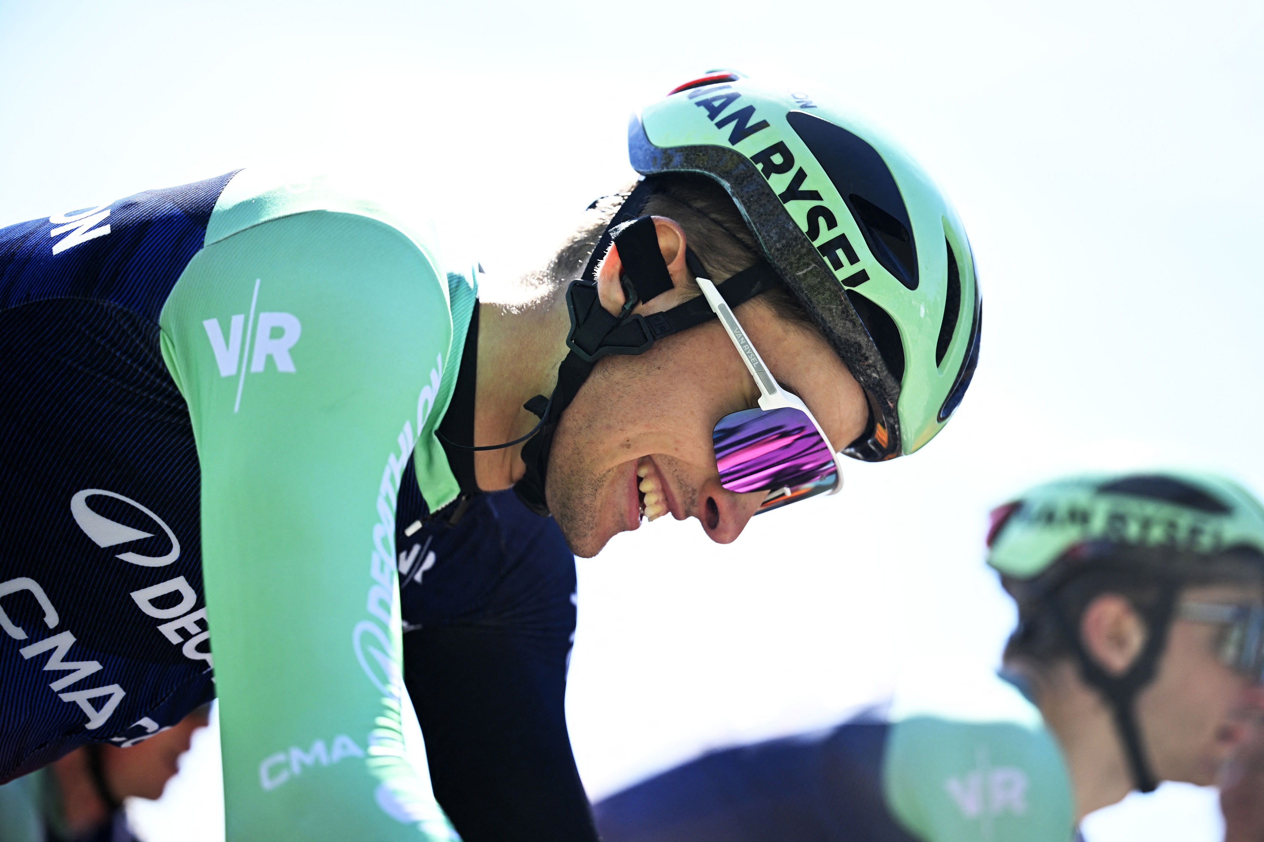 Paul Seixas wearing the Van Rysel RCR-F helmet