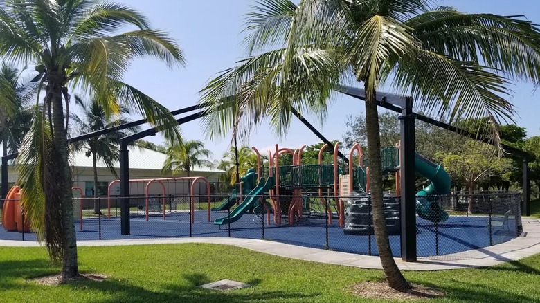 The jungle gym at Welleby Park in Sunrise, FL