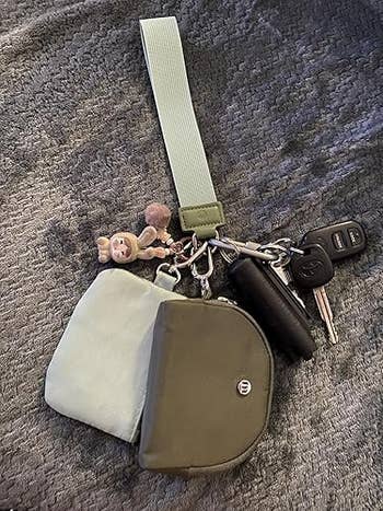 Keychain with attached pouches