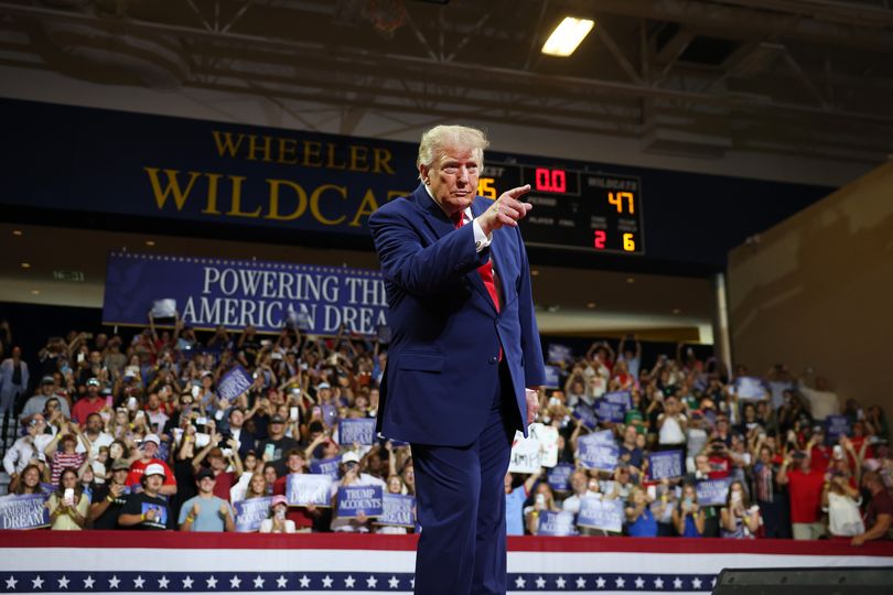 President Donald Trump spoke at Wheeler High School on July 22 in Marietta, Georgia