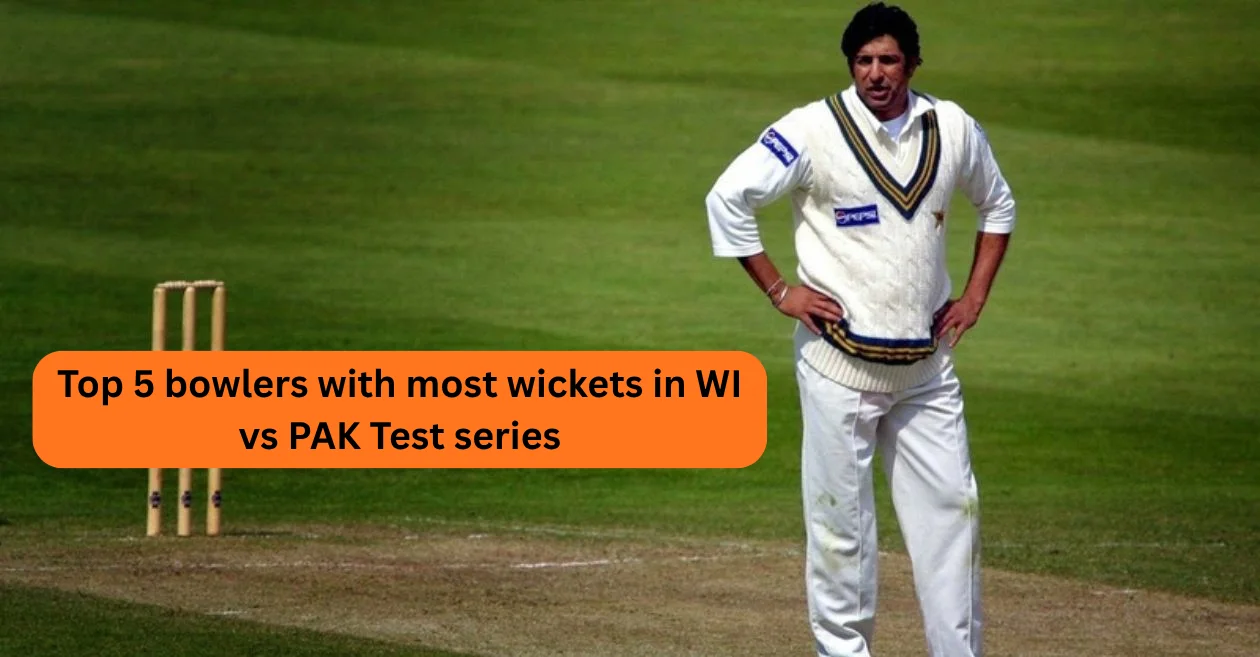 Top 5 bowlers with most wickets in WI vs PAK Test series ft. Wasim Akram