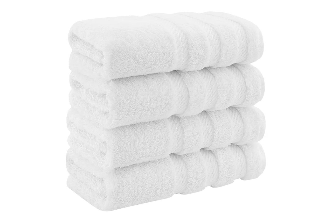 American Soft Linen 100% Cotton Luxury 4 Piece Hand Towel Set