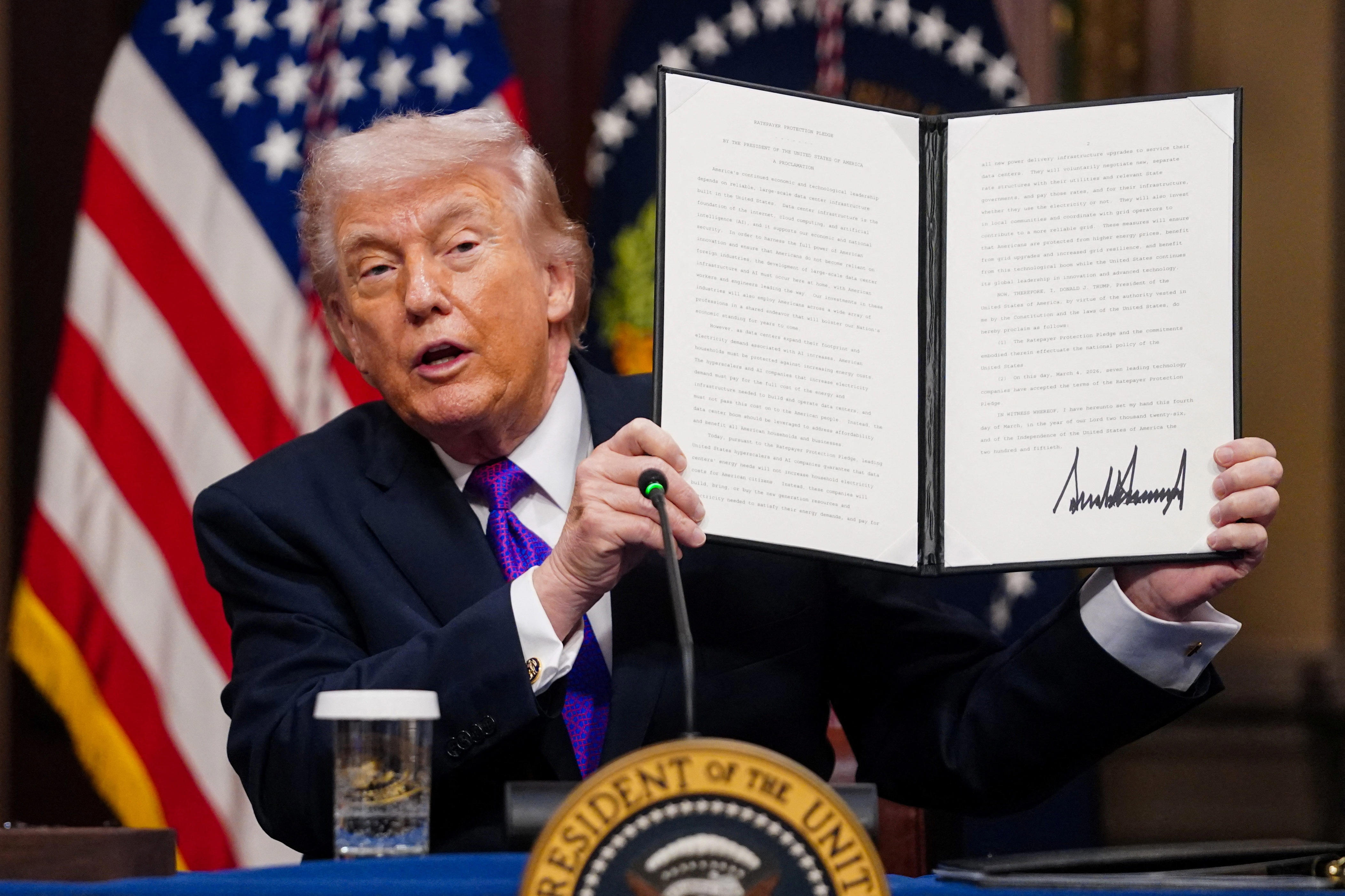 23 governors sign Trump's cost pledge for data centers, backbone of AI