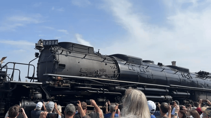 Massive historic train draws crowds to Union Station