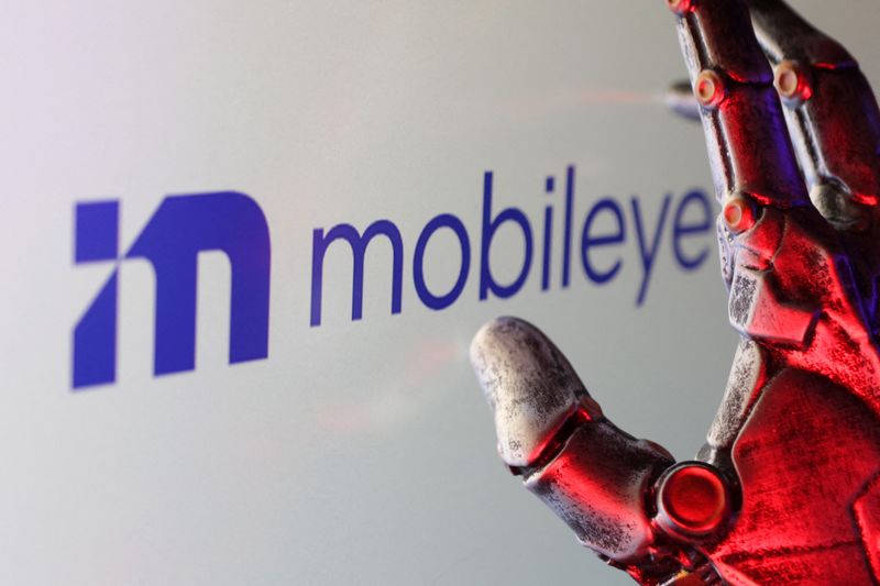 Illustration shows Mobileye logo