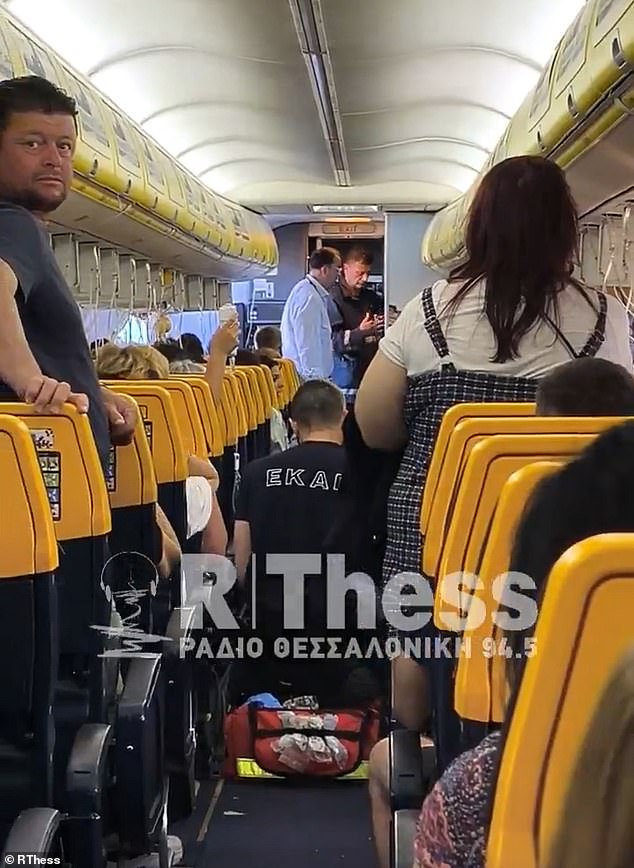 The Ryanair plane was forced to return to Thessaloniki, where Mr Karović was treated by Greek emergency services