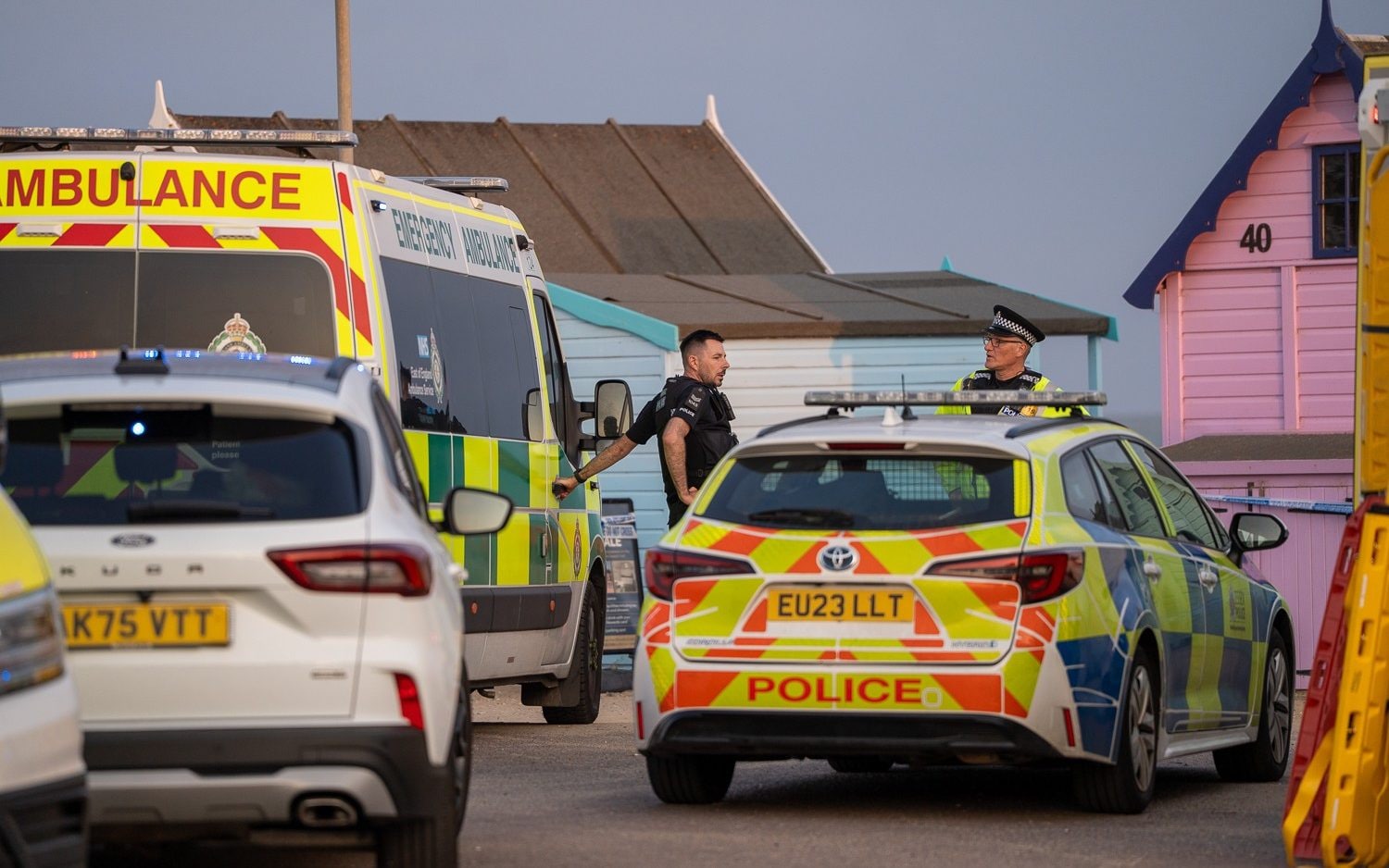A lifeboat, two air ambulances and a coastguard helicopter were dispatched to the scene