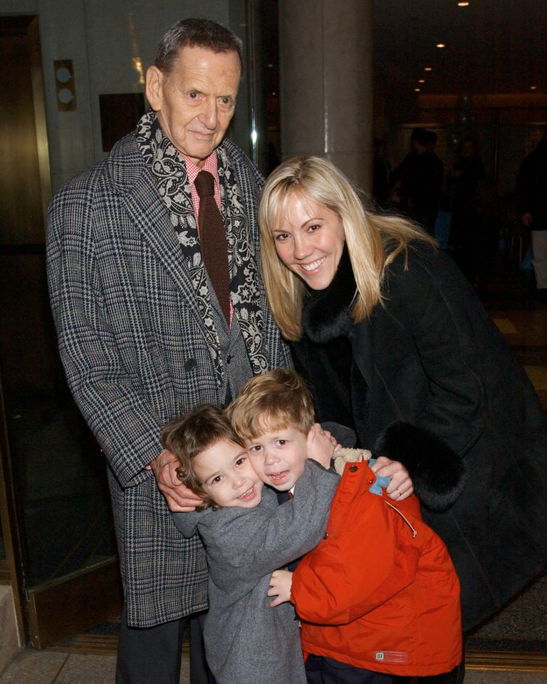 Tony Randall with his wife Heather and their children Julia and Jefferson during the party at the Rockefeller Center ice rink for the World Premiere of Twentieth Century Fox's