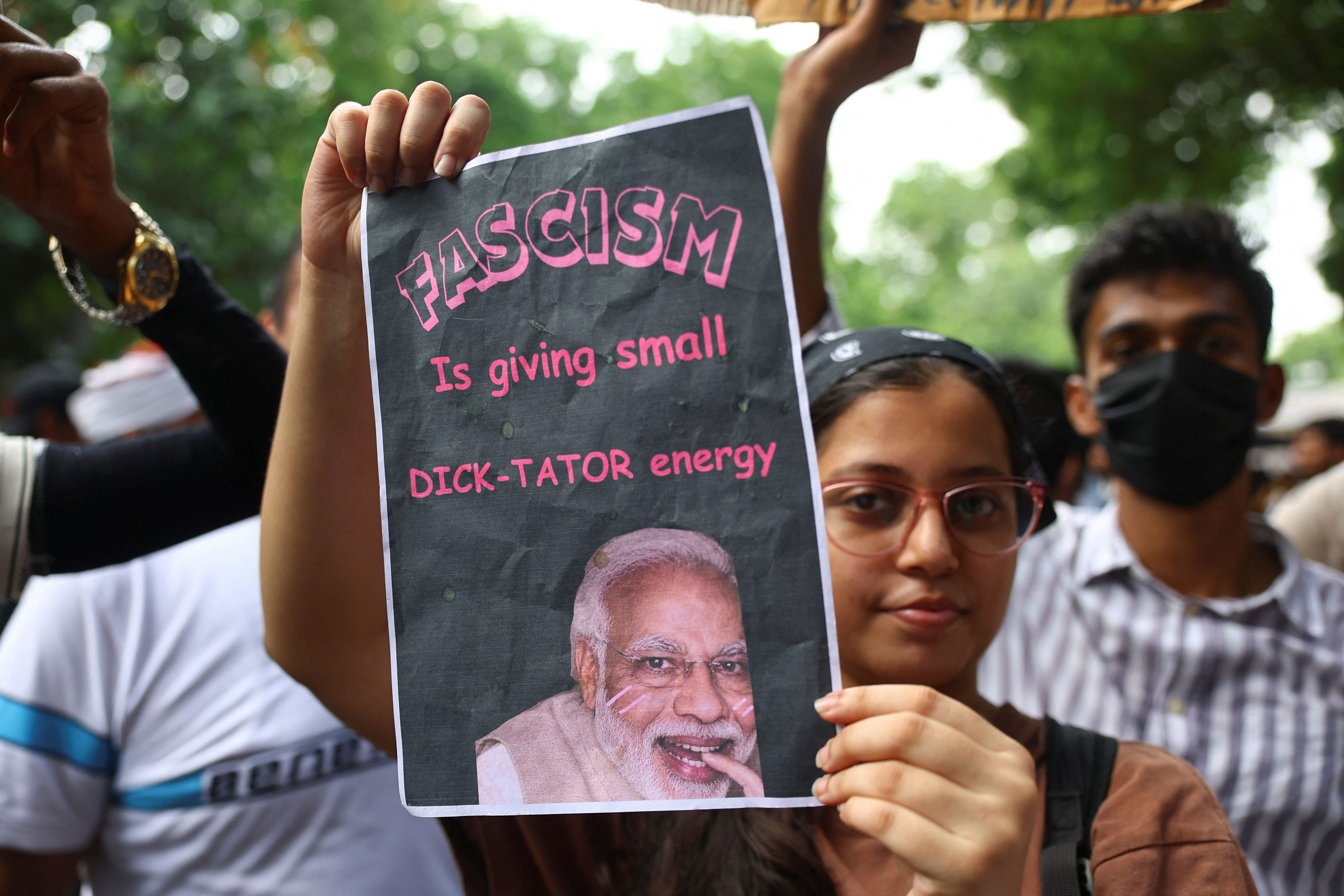 The protests are being spearheaded by the Cockroach Janta Party (Reuters)