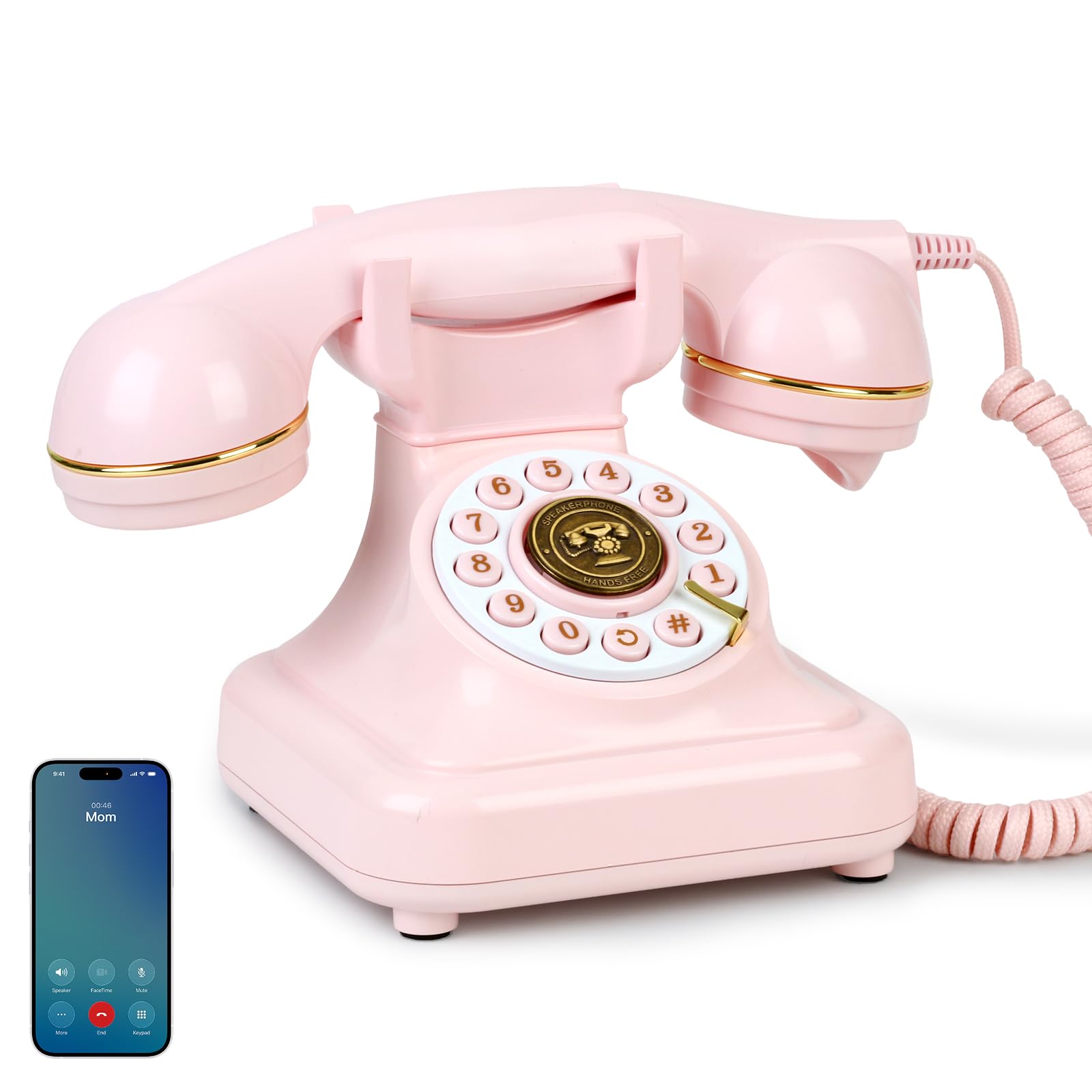 Yiliaw Bluetooth Rotary Landline Phone