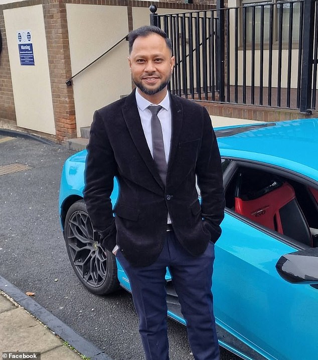 The woman and girl have been named as Shelina and Sameeha Rahman, the wife and daughter of Dr Mansur Rahman, pictured, who is the leader of Jubo Dal UK, youth wing of the Bangladeshi National Party