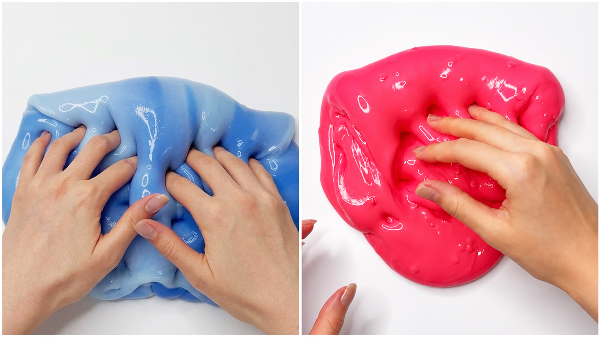 Silky slime pressing with glossy color blend