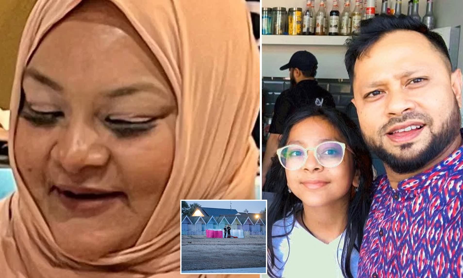 Pictured: Bangladeshi politician's wife and 15-year-old daughter who drowned at Essex beach