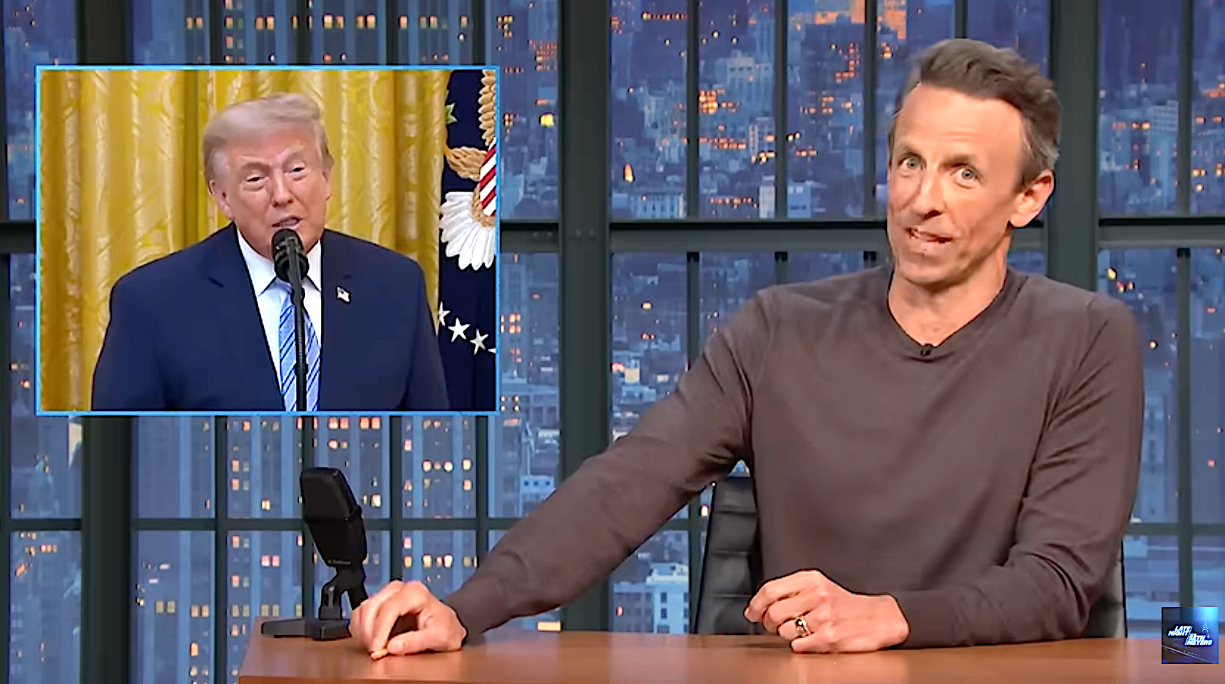 'Are you drunk, bro?' Seth Meyers roasts Trump's rambling election conspiracy theory speech