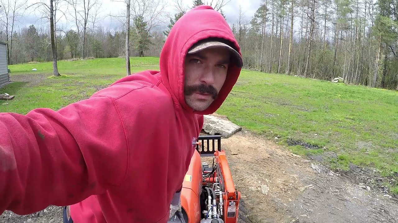 Removing concrete with a tractor