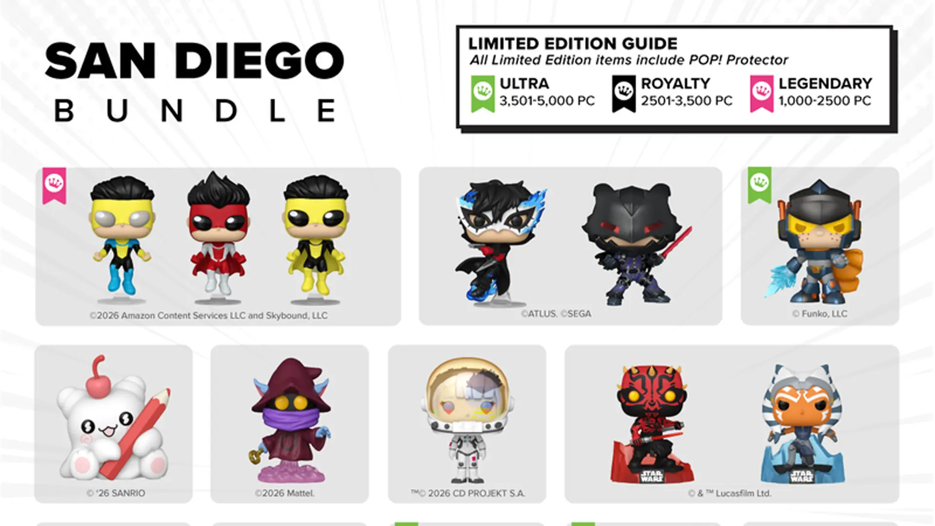 Funko SDCC 2026 exclusive bundle: Full list of 20 Comic-Con Funko Pops
