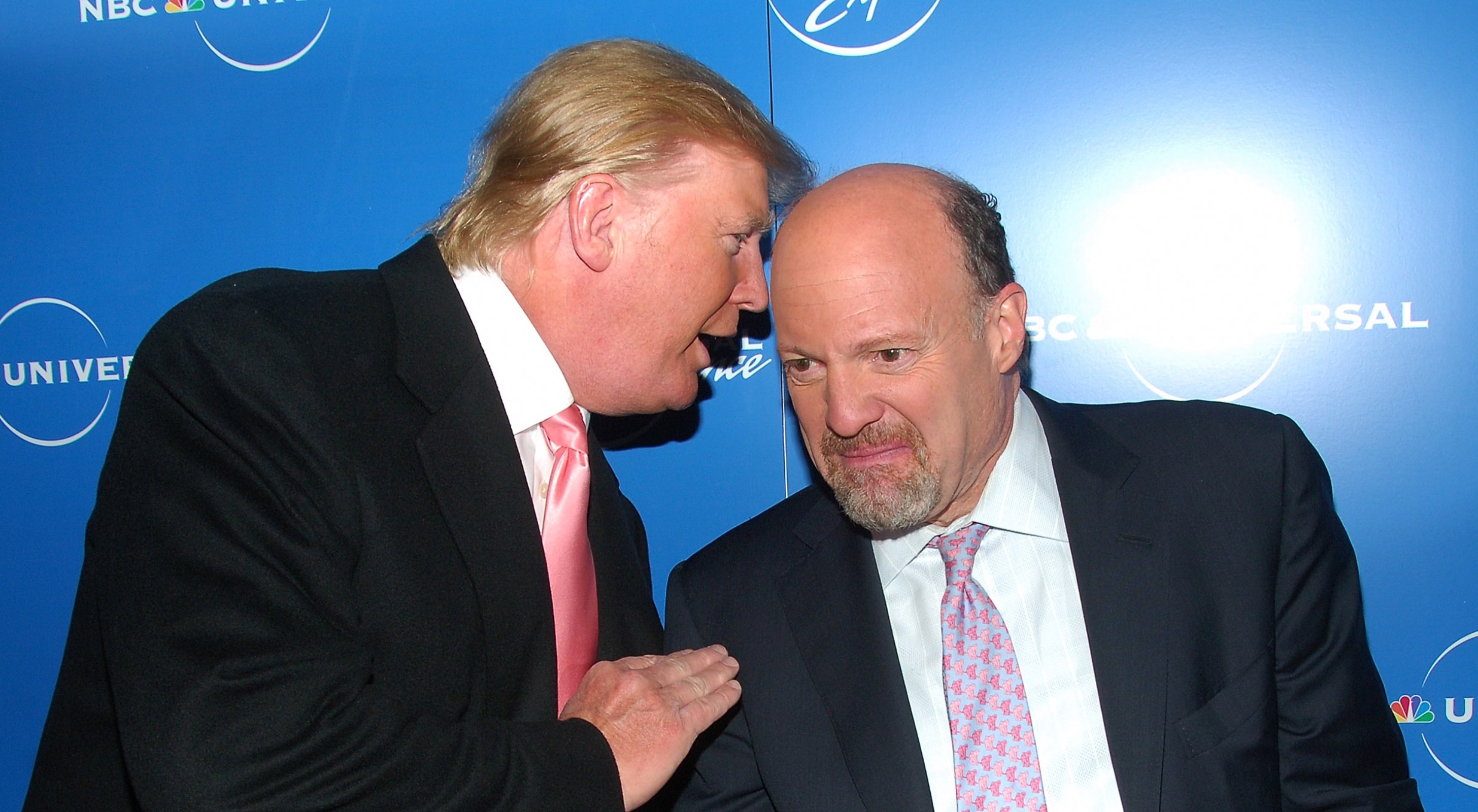 Trump made $220M in stock trades in companies he later promoted. Jim Cramer was speechless. Social media isn't — they're calling it insider trading