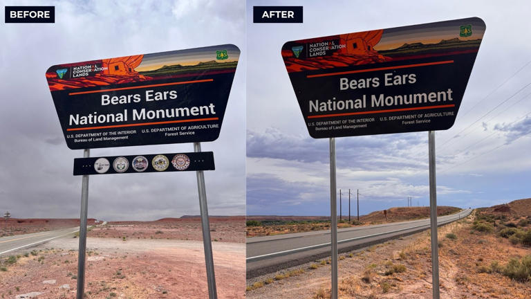 Photos show tribal symbols removed from Bears Ears signs. Here’s what’s ...
