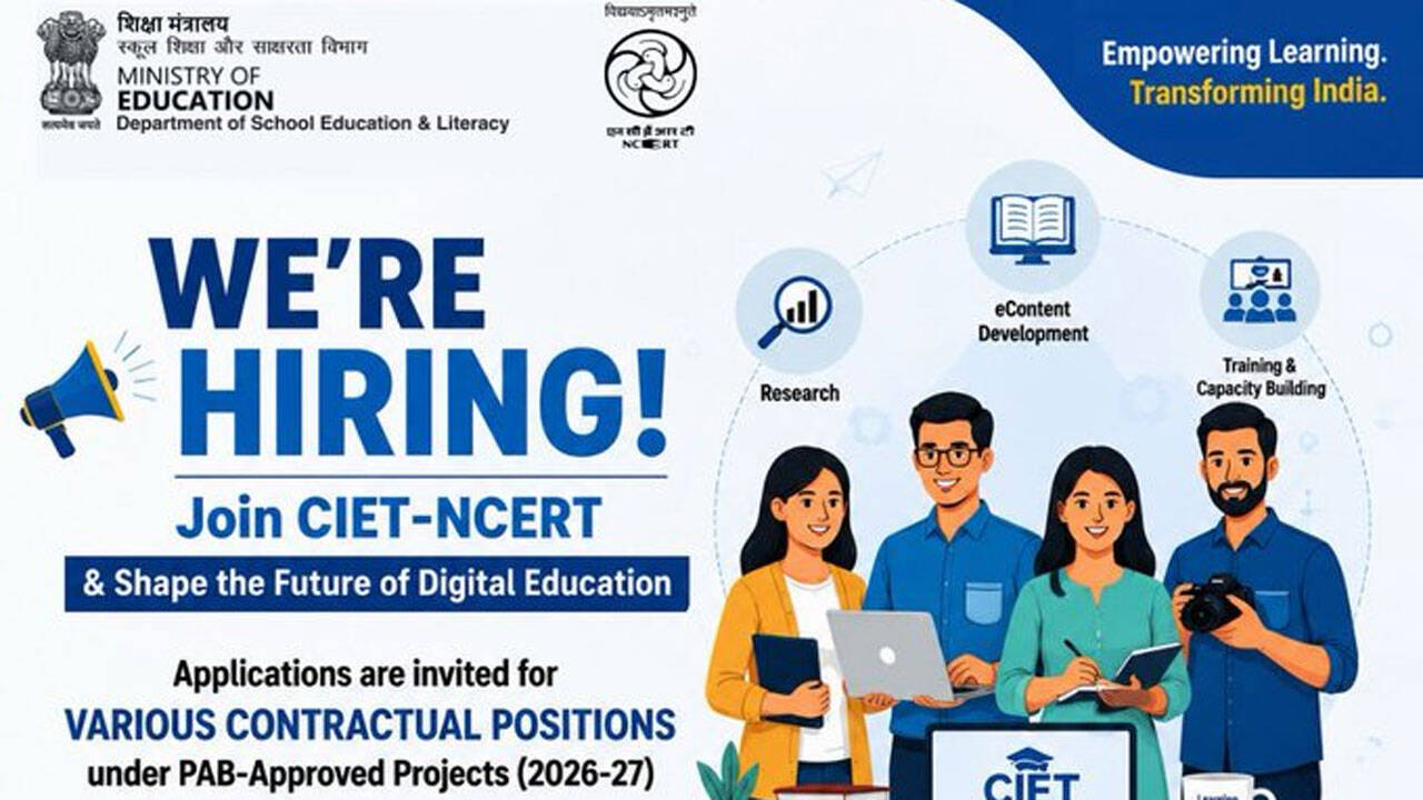 CIET NCERT recruitment 2026: Applications invited for contractual ...