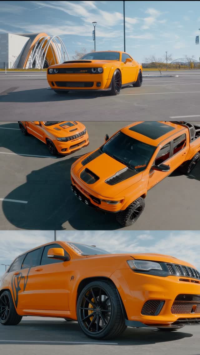 Three Mopar vehicles presented side by side