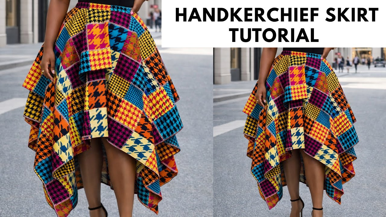 Handkerchief skirt sewing project with a simple design