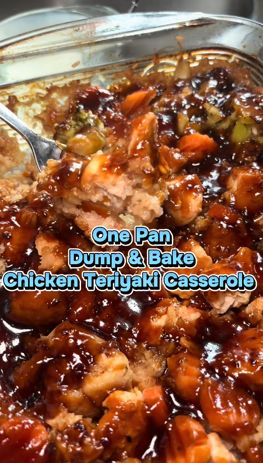 One pan teriyaki chicken and rice casserole