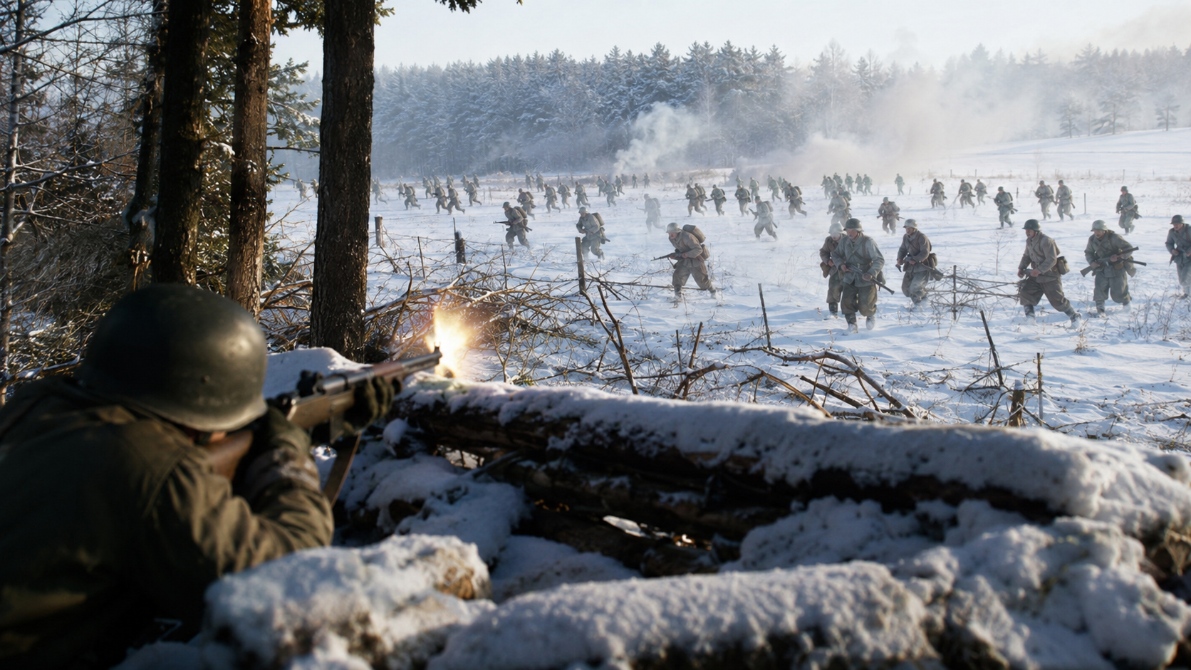 Lanzerath Ridge - 18 Americans against 500 German paratroopers
